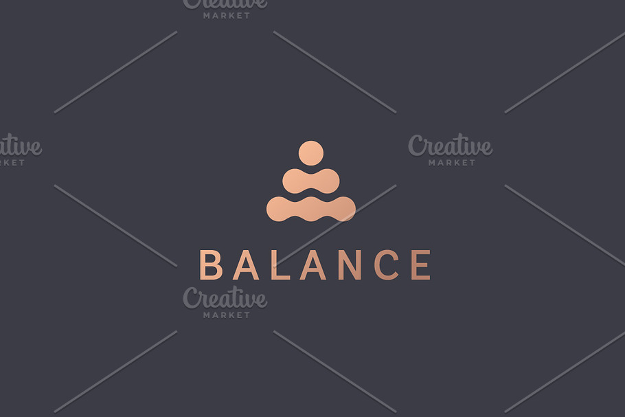 Abstract balance vector logo design template. Spa harmony minimal logotype. in Logo Templates - product preview 8