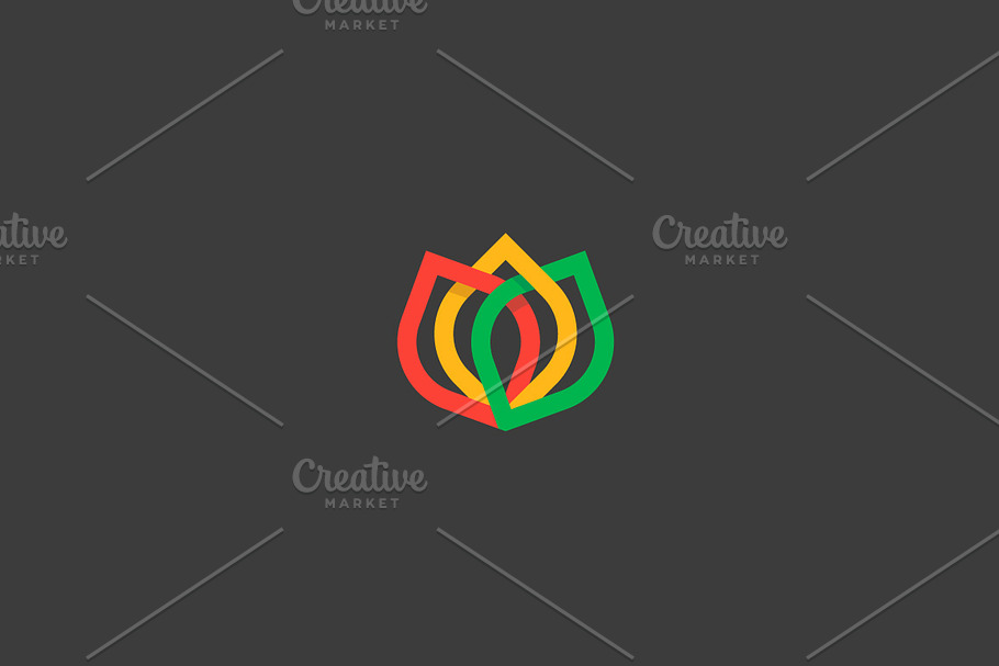 Color flower logo icon design. Elegant crown line symbol vector logotype. in Logo Templates - product preview 8