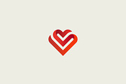 Heart vector line logotype