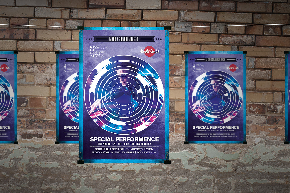 Music Reloaded Party Flyer in Flyer Templates - product preview 8