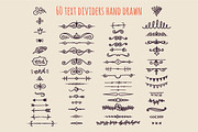60 Text Dividers hand drawn