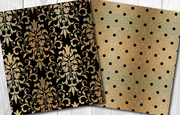 Gold Glitter seamless patterns in Patterns - product preview 2