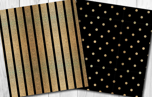 Gold Glitter seamless patterns in Patterns - product preview 3