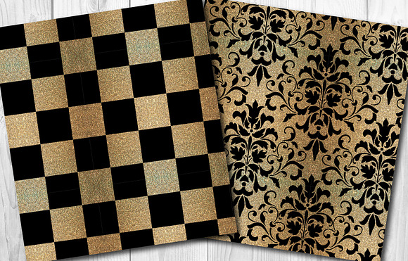Gold Glitter seamless patterns in Patterns - product preview 4