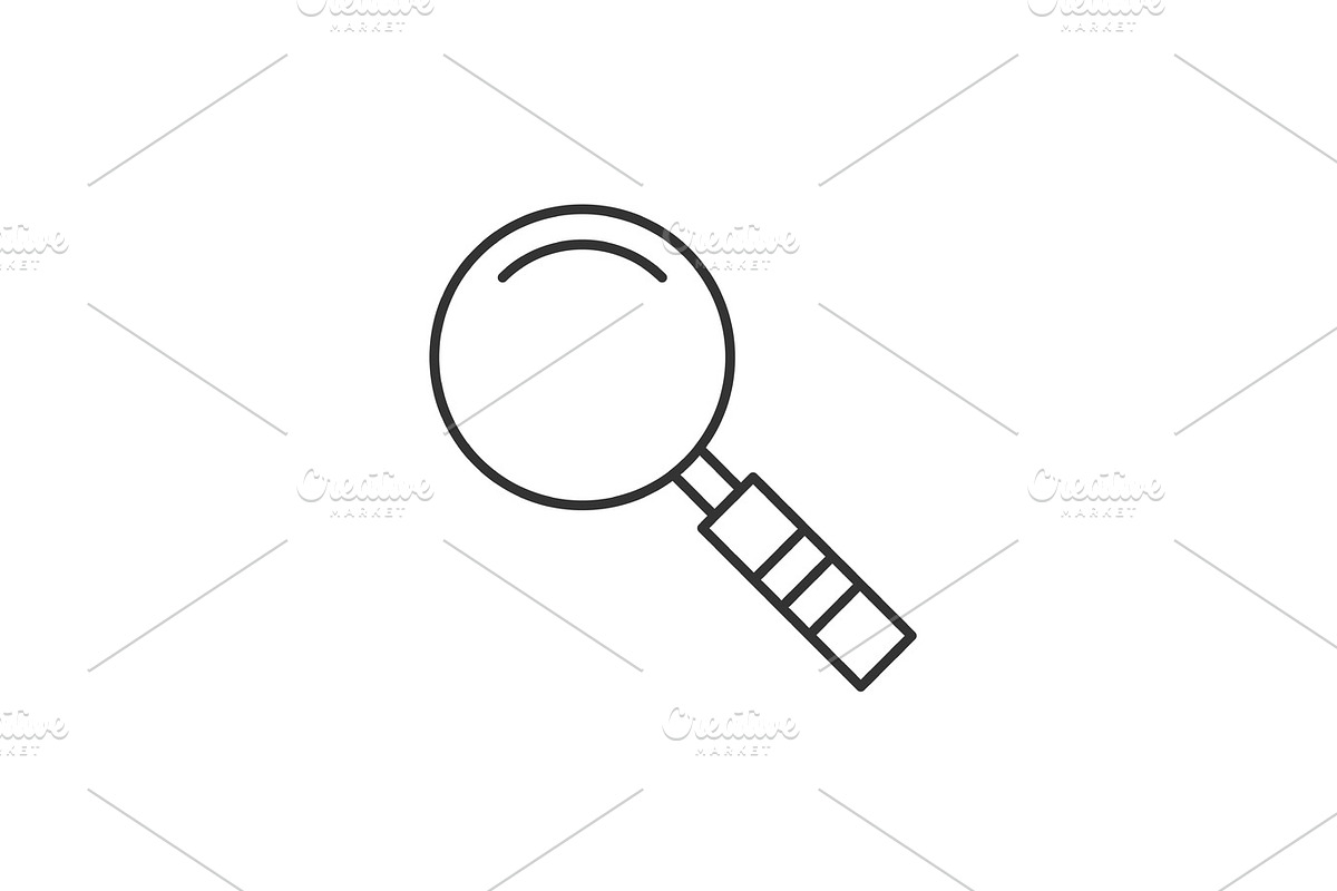 Magnifier linear icon in Illustrations - product preview 8