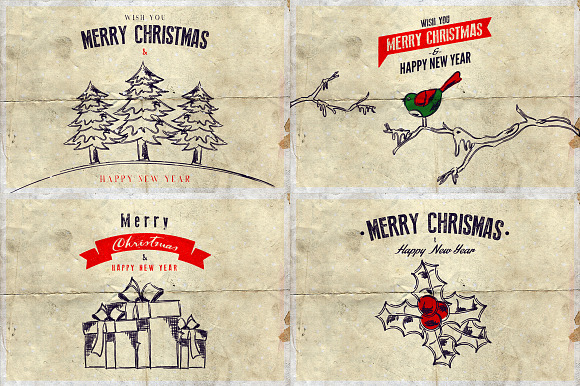 Christmas Background & Cards Vol.3 in Card Templates - product preview 1