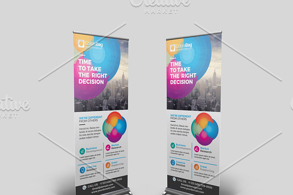 Colorful Roll Up Banner