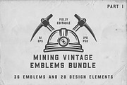 36 Vintage Mining Emblems part 1