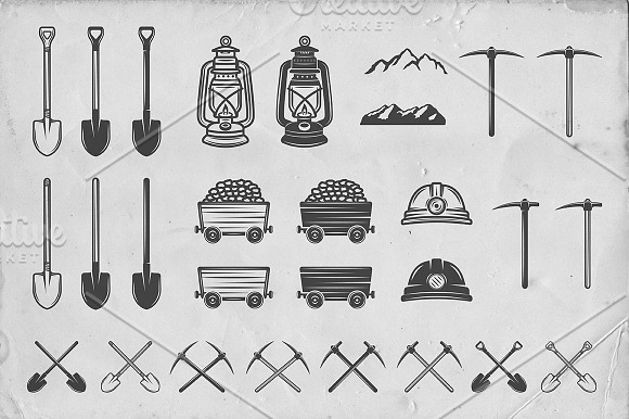 36 Vintage Mining Emblems part 1 in Logo Templates - product preview 5