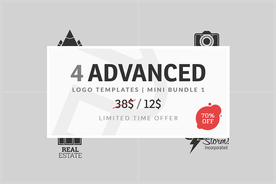 4 Advanced Logo Templates Bundle 1 in Logo Templates - product preview 8