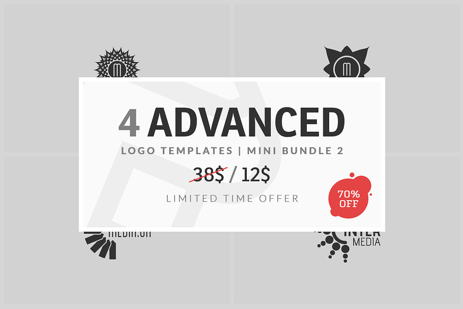 4 Advanced Logo Templates Bundle 2 in Logo Templates - product preview 8