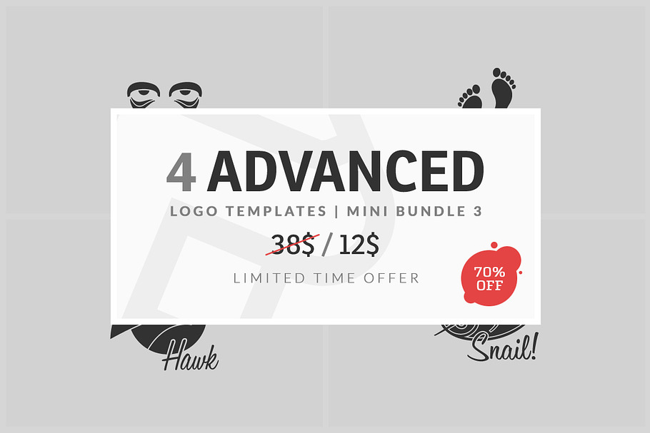 4 Advanced Logo Templates Bundle 3 in Logo Templates - product preview 8