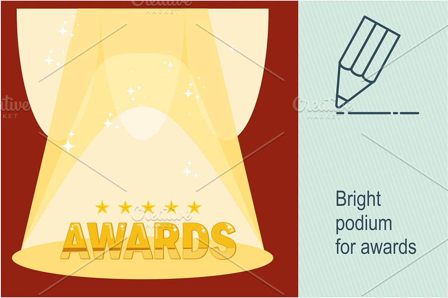 Bright podium for awards