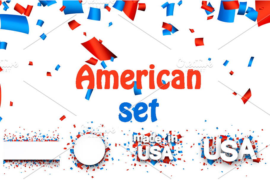American cards & templates set