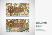 Set of cards in oriental style.