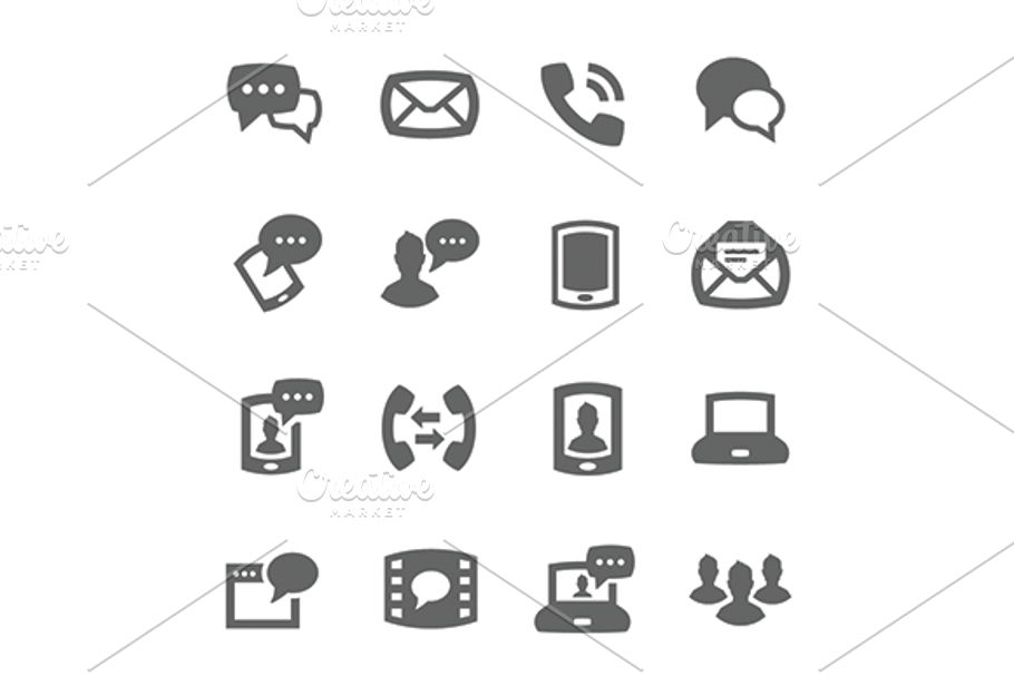Communication icons in Graphics - product preview 8