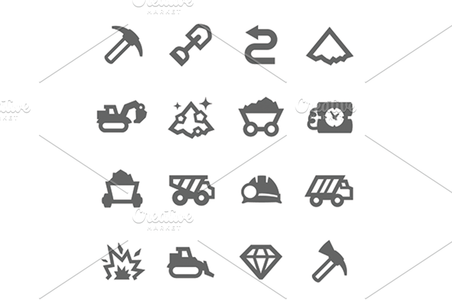Mining icons in Graphics - product preview 8