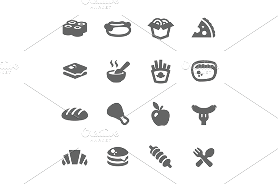 Fast Food Icons in Graphics - product preview 8