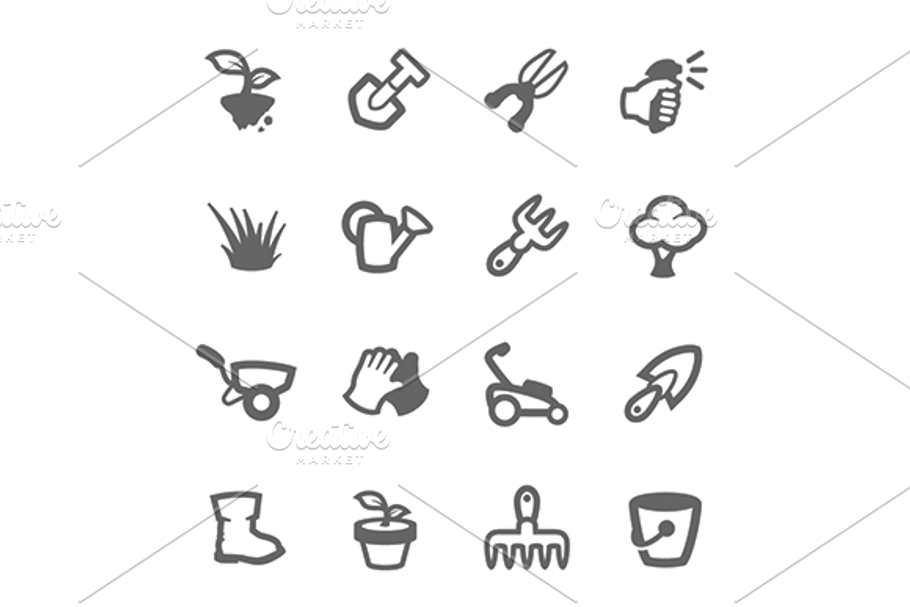 Gardening icons in Graphics - product preview 8