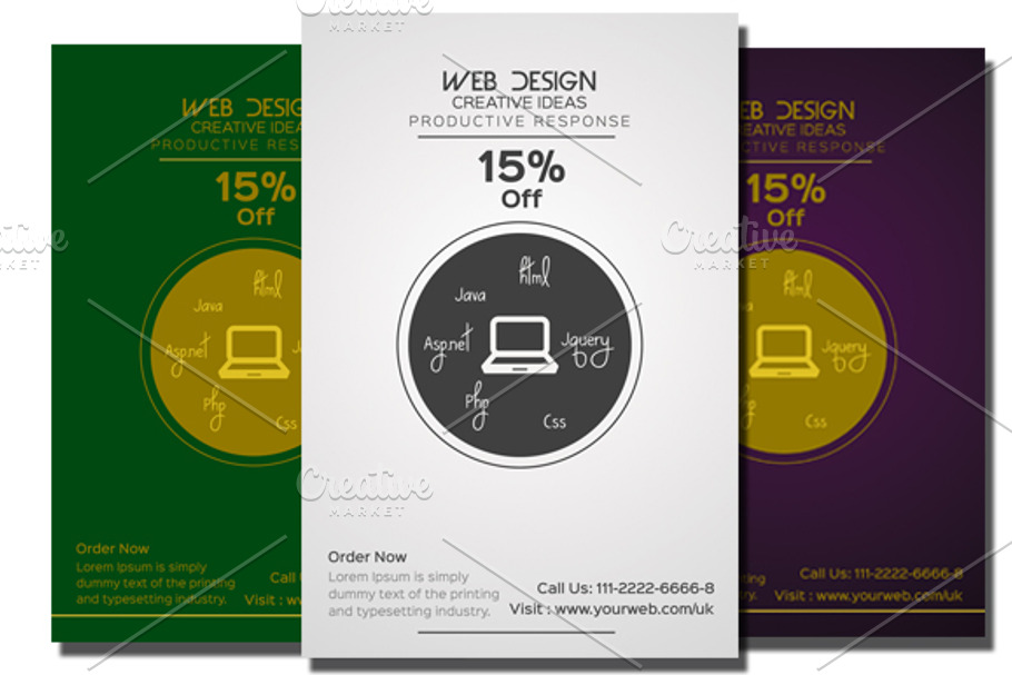 Minimal Web Flyer Design in Flyer Templates - product preview 8