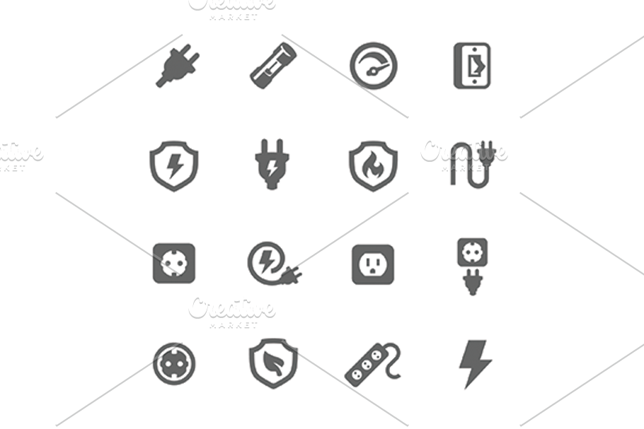 Electro sockets Icons in Graphics - product preview 8