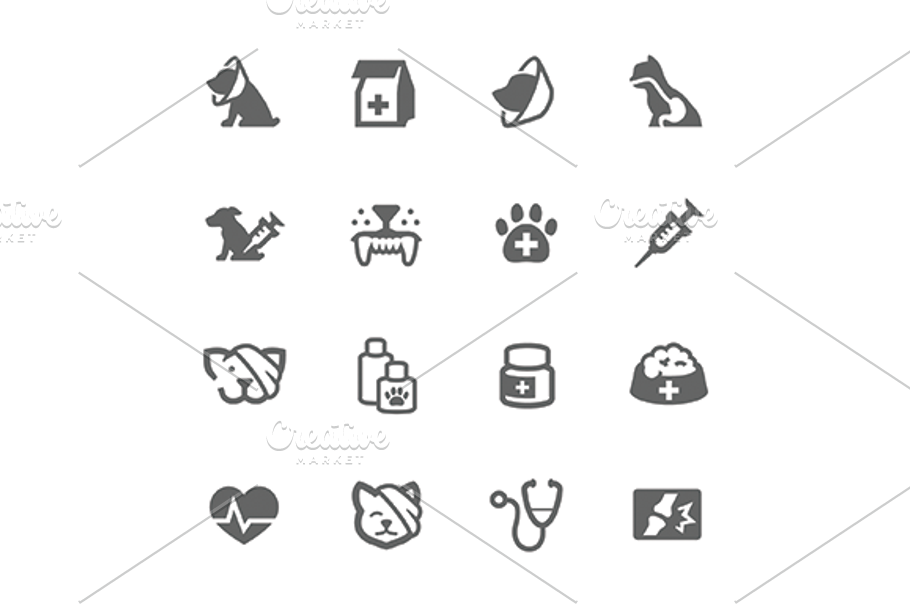 Simple pet vet icons in Simple Icons - product preview 8