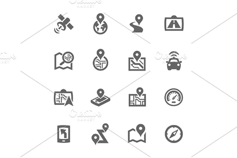 Simple Satellite Icons in Graphics - product preview 8