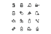 Simple Sport Supplements Icons