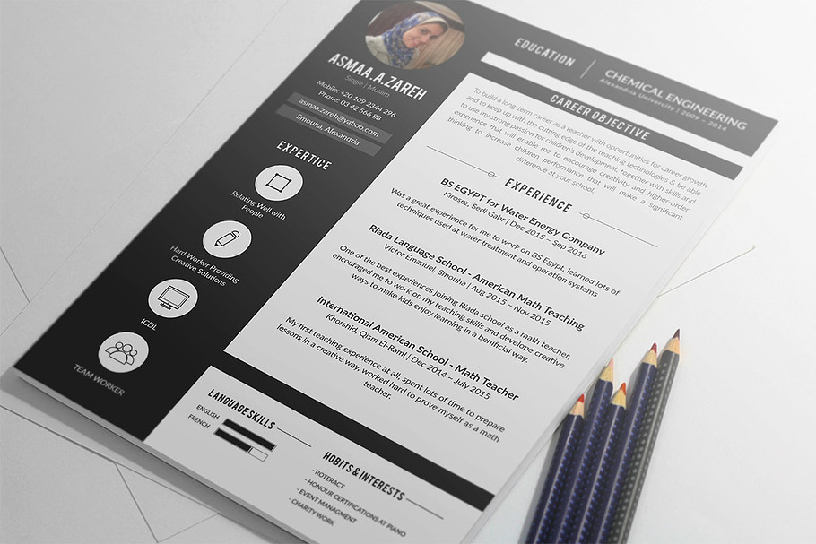 Professional Clean Cv-Resume in Resume Templates - product preview 8