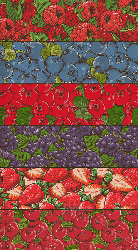 Fruits & Vegetables Vintage Patterns in Patterns - product preview 3