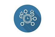Time Management Icon. Flat Design.