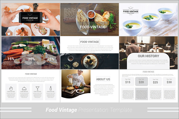 Food Vintage Powerpoint Template in PowerPoint Templates - product preview 1