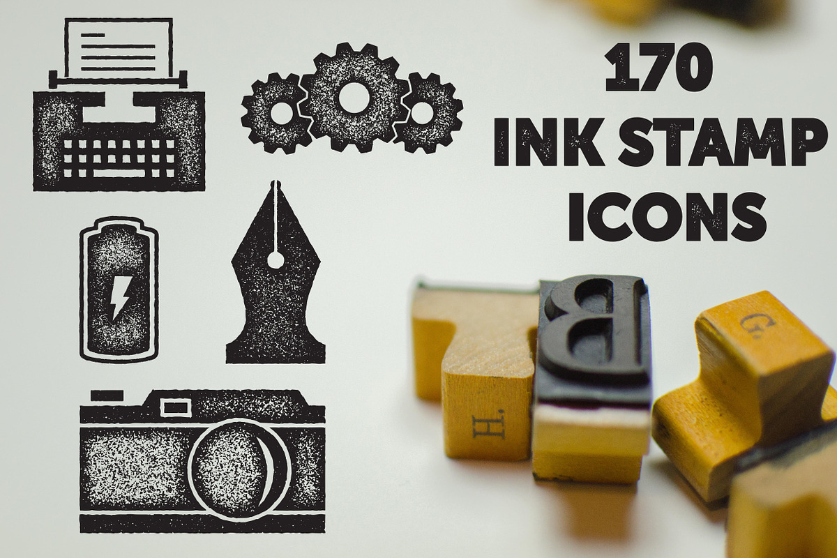 Ink Stamp Icons in Graphics - product preview 8