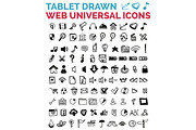 Mega collection of hand drawn web icons