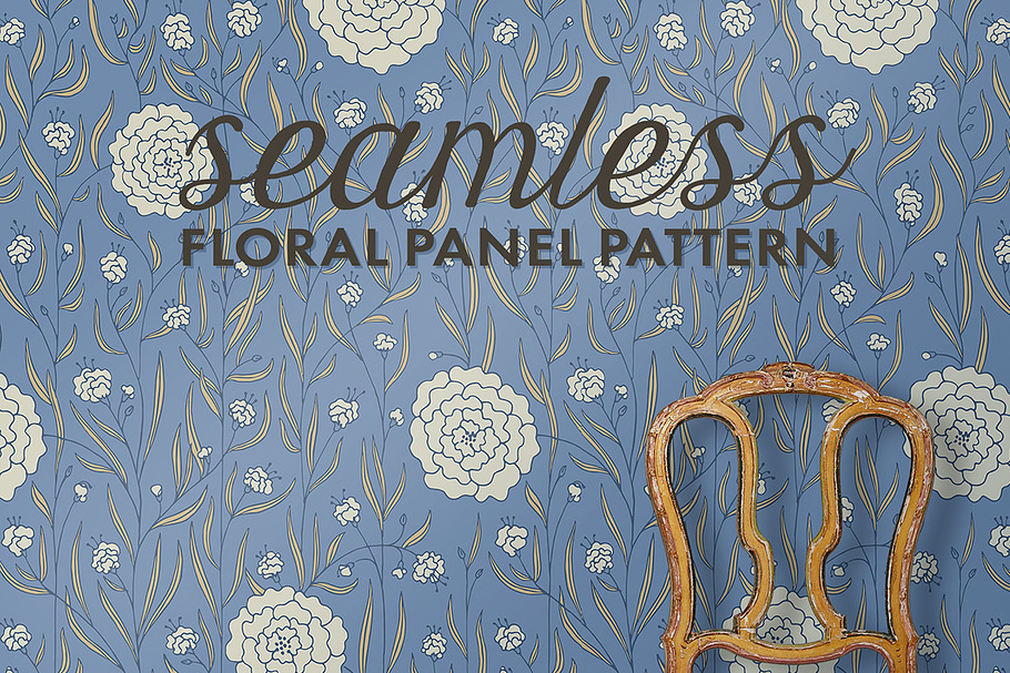 Seamless Floral Panel Pattern in Patterns - product preview 8