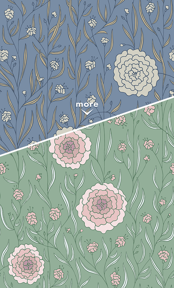 Seamless Floral Panel Pattern in Patterns - product preview 1