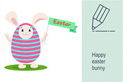 Easter bunny on egg costume