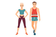 Fitness sport style couple