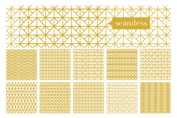 Gold Geometric Patterns in Patterns - product preview 1