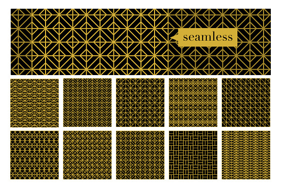 Gold Geometric Patterns in Patterns - product preview 2