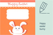 Easter card bunny pink