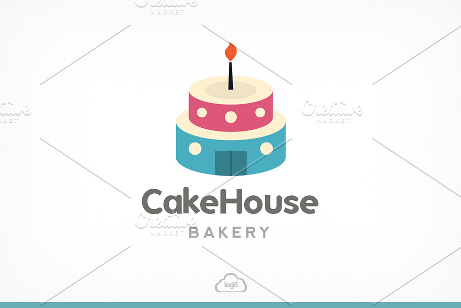 Cake House Bakery Logo Template in Logo Templates - product preview 8