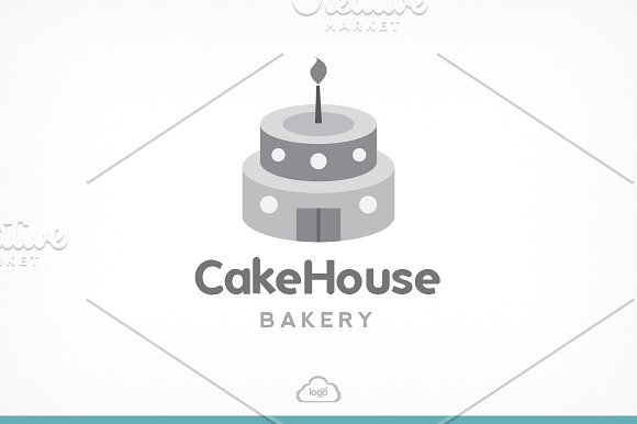 Cake House Bakery Logo Template in Logo Templates - product preview 2