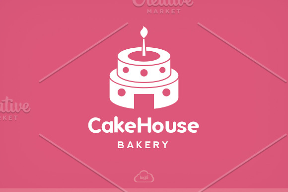 Cake House Bakery Logo Template in Logo Templates - product preview 3