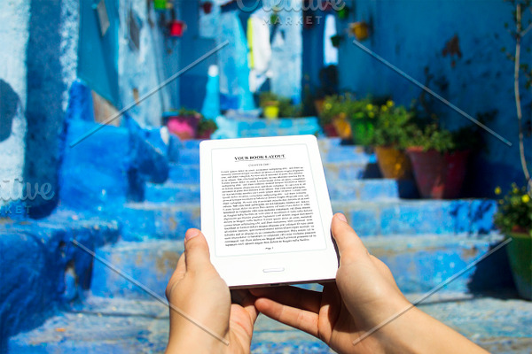 E-Book Reader,Mock-up, Morocco