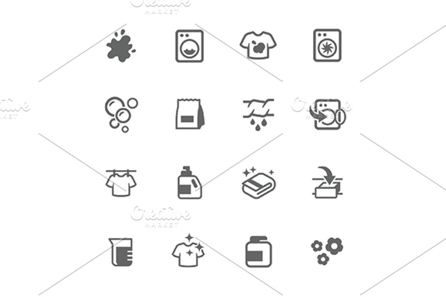 Simple Laundry Icons 