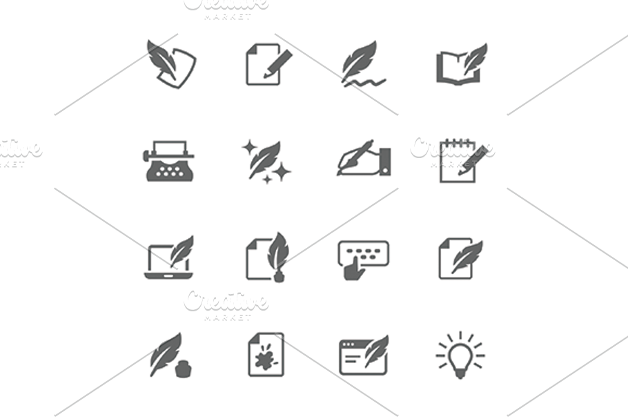 Simple Writing icons in Simple Icons - product preview 8