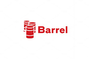 Barrels oflet style logo for the company of high-quality vector icons