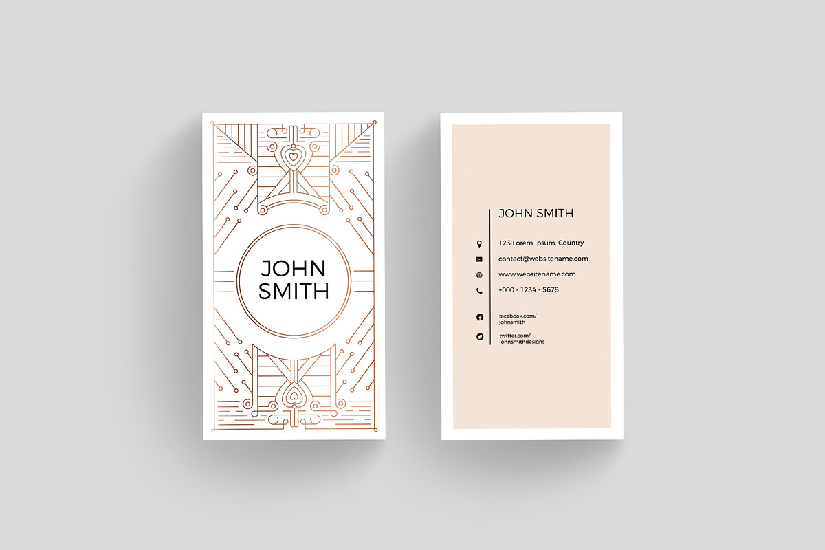 Art Deco Business Card Template in Business Card Templates - product preview 8