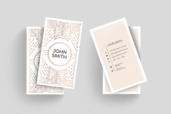 Art Deco Business Card Template in Business Card Templates - product preview 1